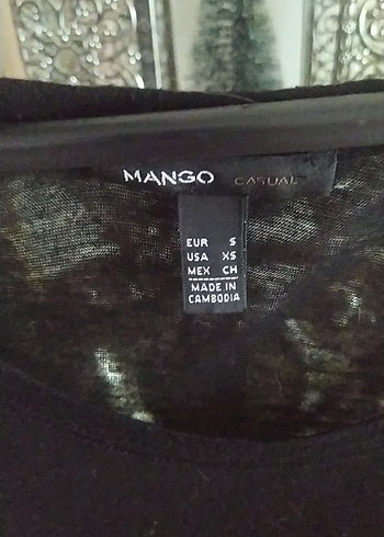 Siyah Kolsuz V Yaka Hamile Tunik , Mango - Görsel 2