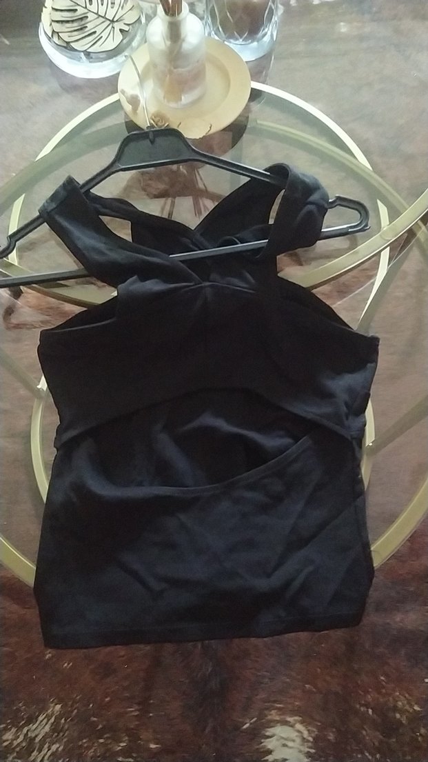 Siyah Drapeli V Yaka Kadın Atlet - Görsel 2