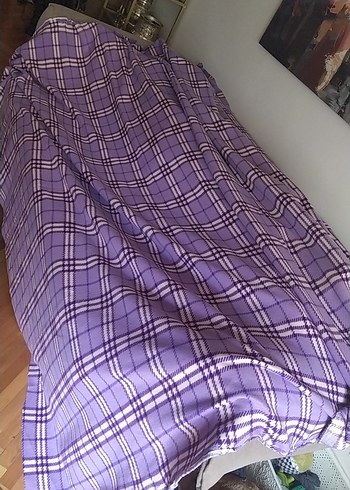 Mor Ekoseli polar Battaniye& çift kişilik - Görsel 2