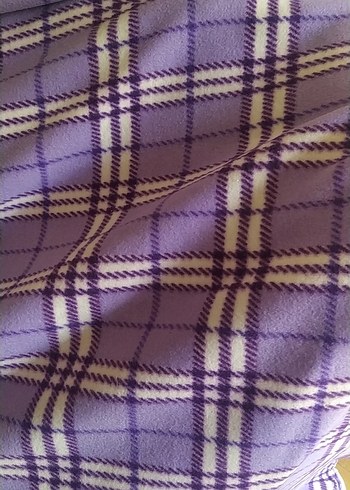 Mor Ekoseli polar Battaniye& çift kişilik - Görsel 3