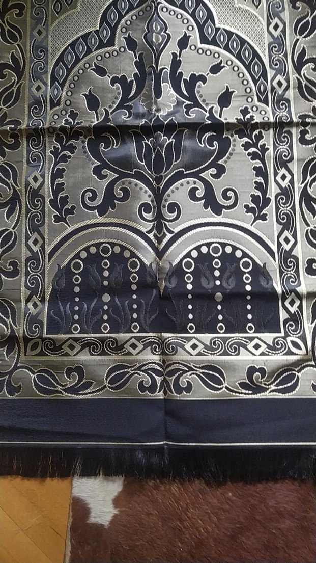 Klasik Desenli Siyah geleneksel seccade - Görsel 2