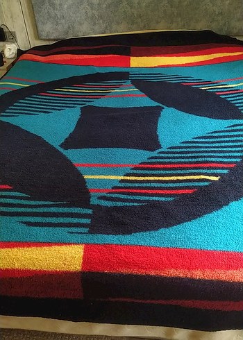 Çok Renkli Desenli Battaniye , 1,80-2,20 cm ebatlarında - Görsel 3