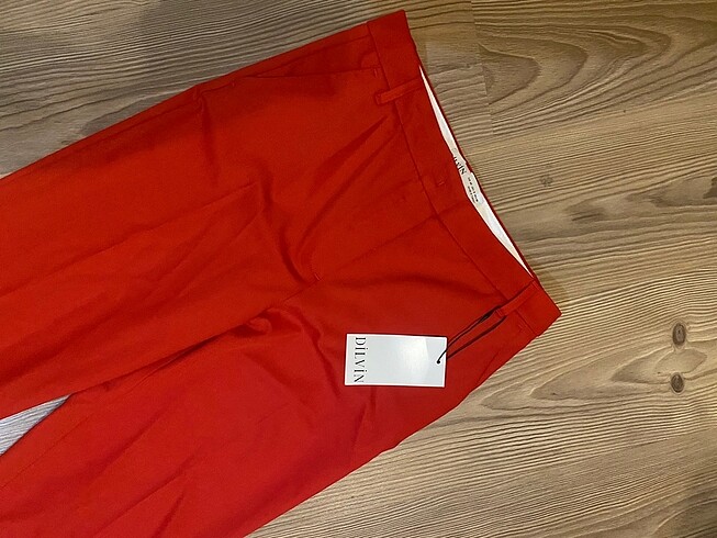 s Beden kırmızı Renk Dilvin Kumaş kırmızı Pantalon normal paca, ipekyol modeli