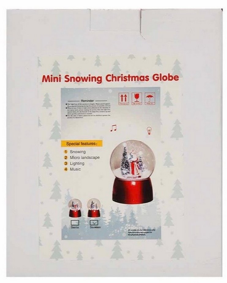 Sesli ve Işıklı Kardan Adam Kar Küresi - Görsel 5