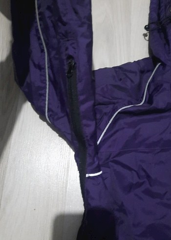 Mor Fermuarlı Kadın yağmurluk - Görsel 5