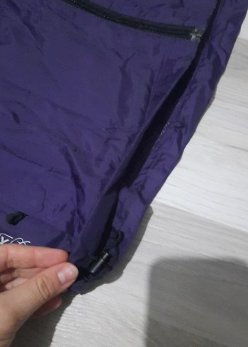 Mor Fermuarlı Kadın yağmurluk - Görsel 2