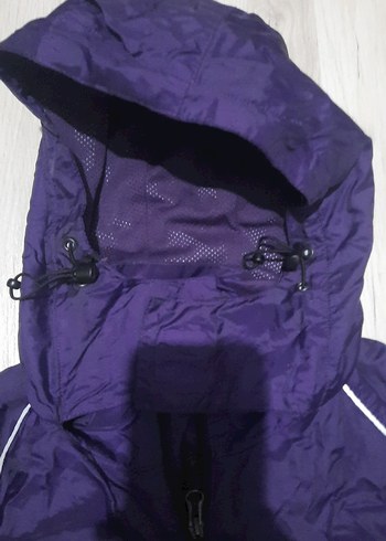 Mor Fermuarlı Kadın yağmurluk - Görsel 4