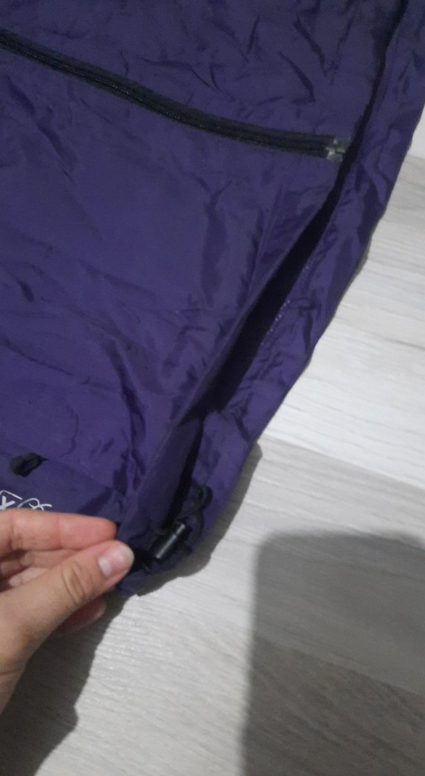 Mor Fermuarlı Kadın yağmurluk - Görsel 2