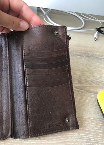 Zara Kahverengi Deri Erkek Cüzdanı - Görsel 2