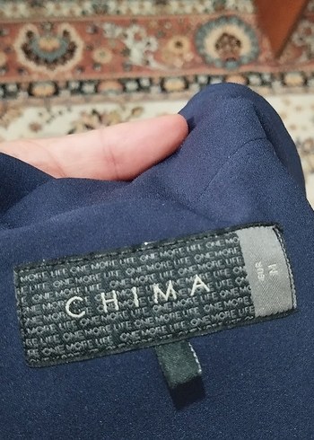 Mavi Düğmeli ceket elbise