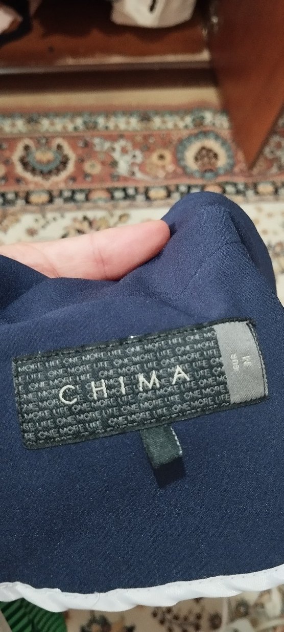 Mavi Düğmeli ceket elbise - Görsel 2