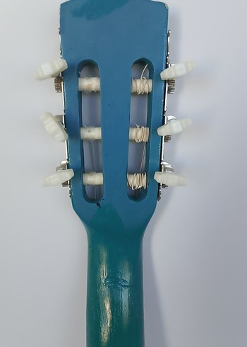 Renkli Balık Desenli Mavi Gitar - Görsel 7