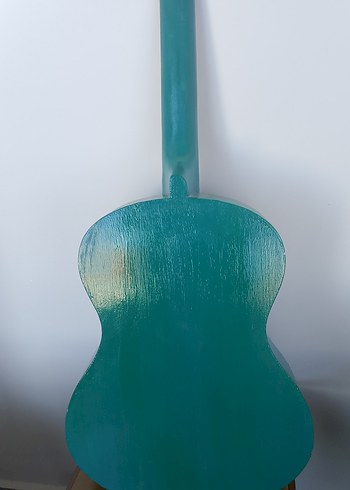 Renkli Balık Desenli Mavi Gitar - Görsel 9