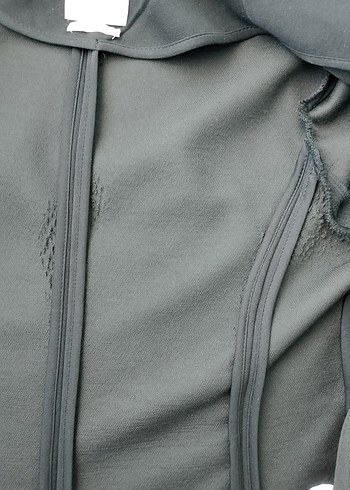 Kadın Siyah Düğmeli Midi Blazer Ceket - Görsel 7