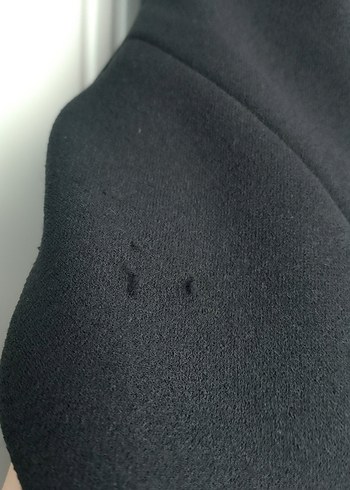 Kadın Siyah Düğmeli Midi Blazer Ceket - Görsel 4