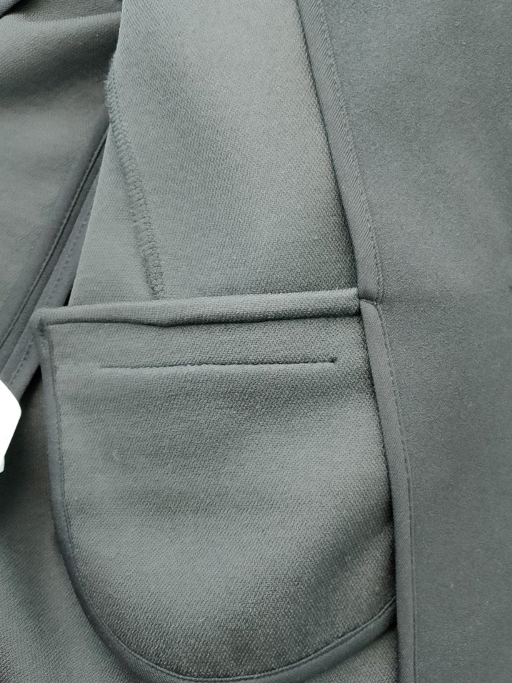 Kadın Siyah Düğmeli Midi Blazer Ceket - Görsel 5