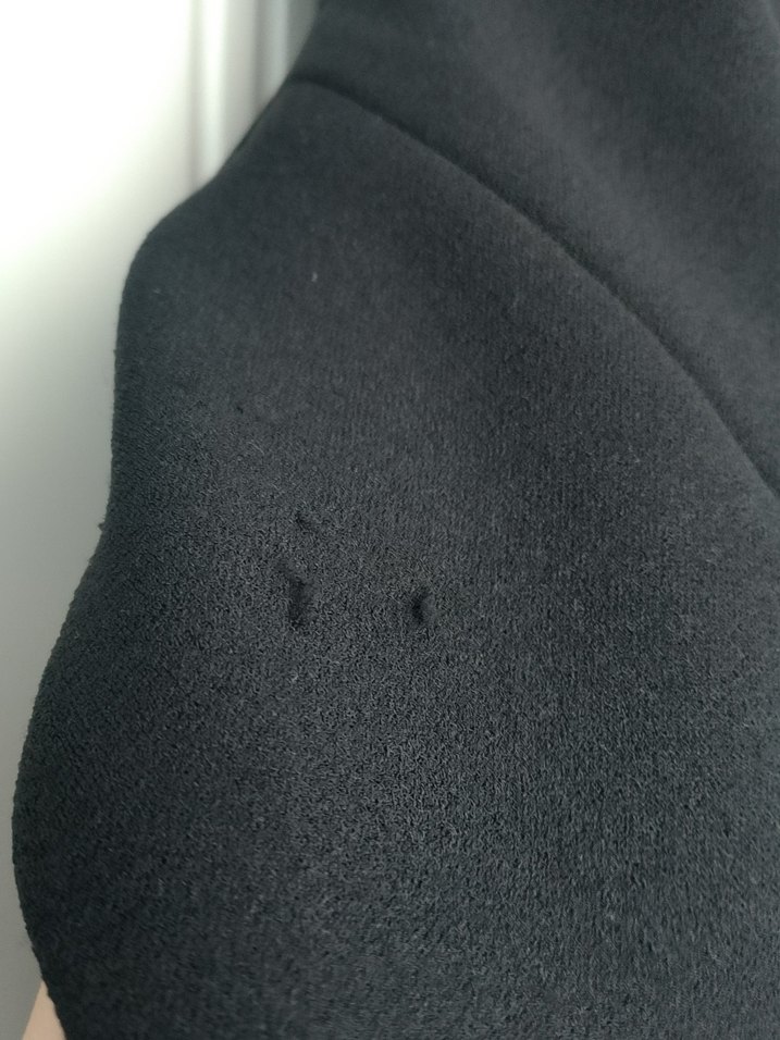 Kadın Siyah Düğmeli Midi Blazer Ceket - Görsel 4