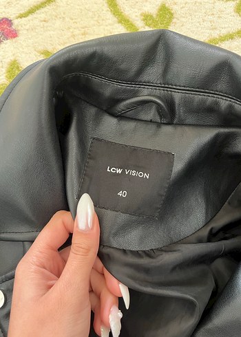 Kadın Siyah Deri ceket - Görsel 2