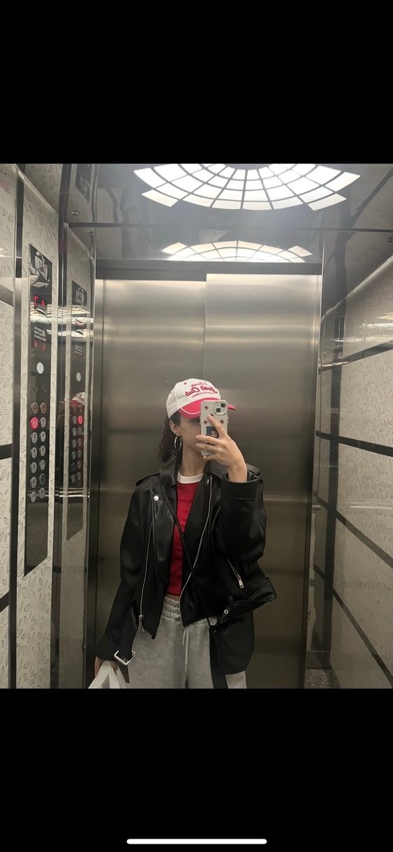 Kadın Siyah Deri ceket - Görsel 4