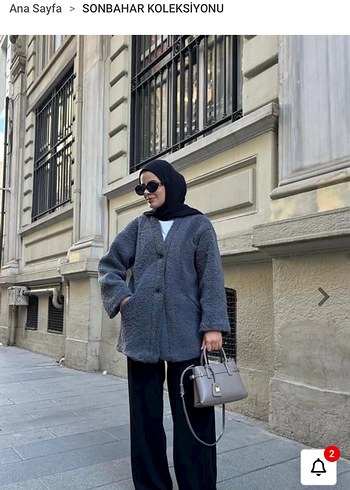 Siyah Peluş Kadın Ceket - Görsel 2