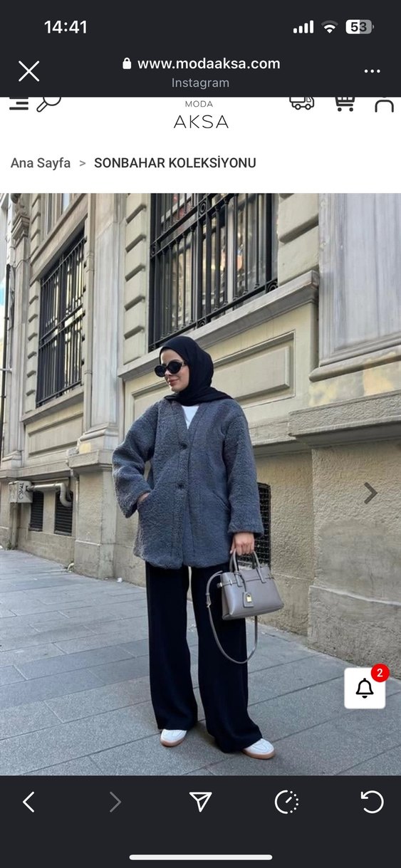 Siyah Peluş Kadın Ceket - Görsel 2