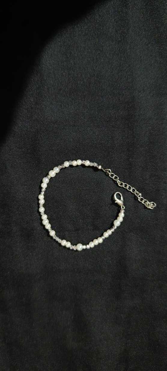 Gri ve Beyaz Boncuklu biliklik - Görsel 4