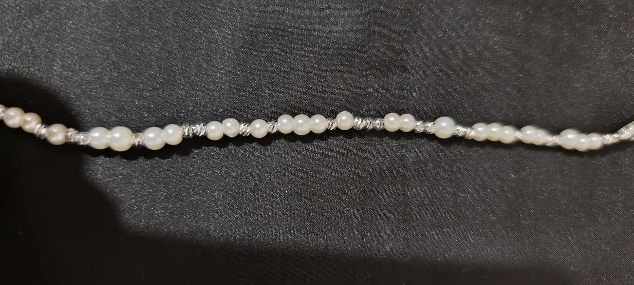 Gri ve Beyaz Boncuklu biliklik - Görsel 2