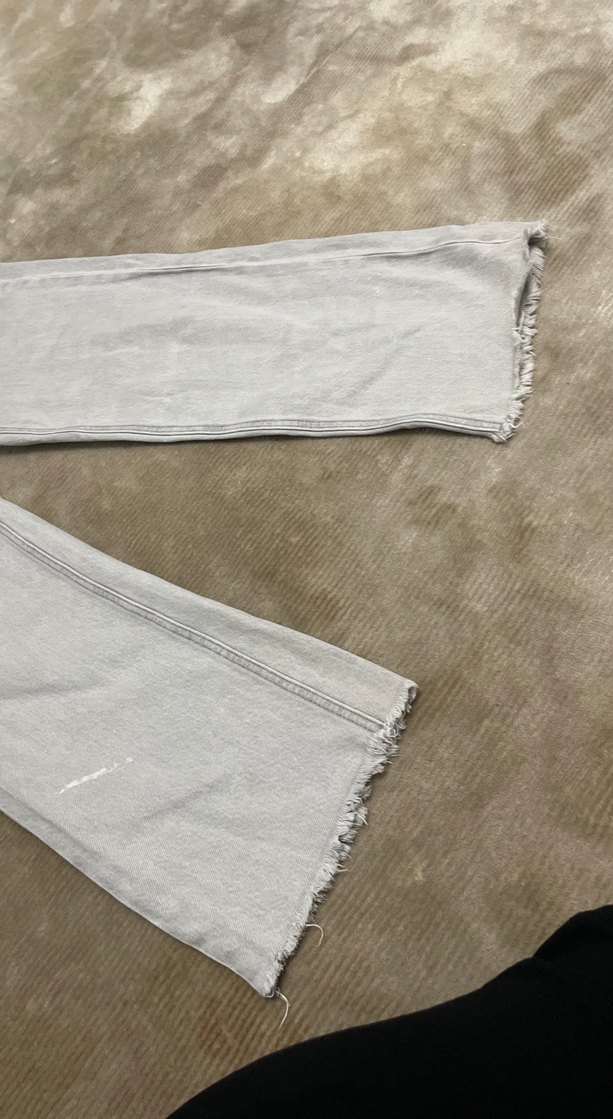 Gri Loose Fit Midi Kadın Denim Pantolon - Görsel 4