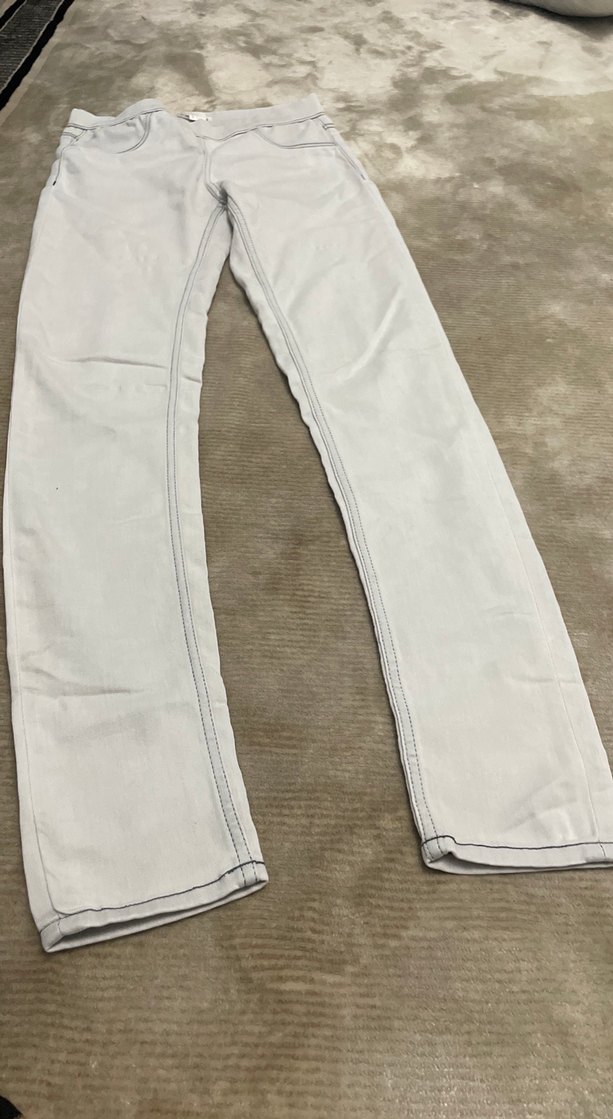 Bej Regular Fit Keten Kumaş Kadın Pantolon - Görsel 3