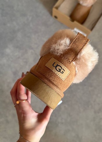 Ugg Bej Süet Platform Topuklu Kadın Botlar - Görsel 5