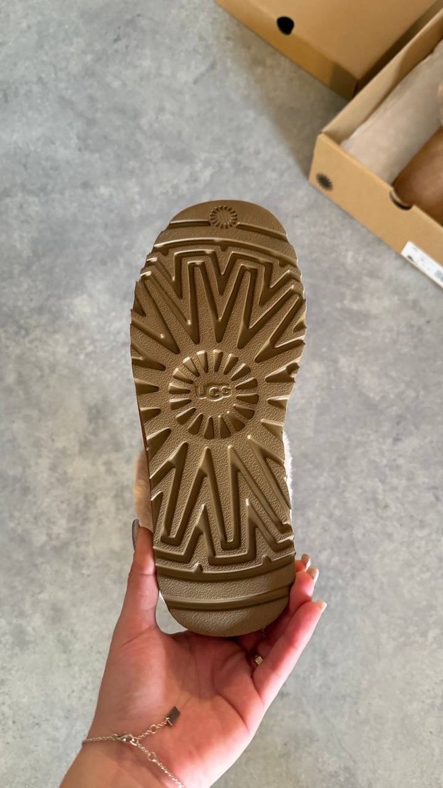 Ugg Bej Süet Platform Topuklu Kadın Botlar - Görsel 3