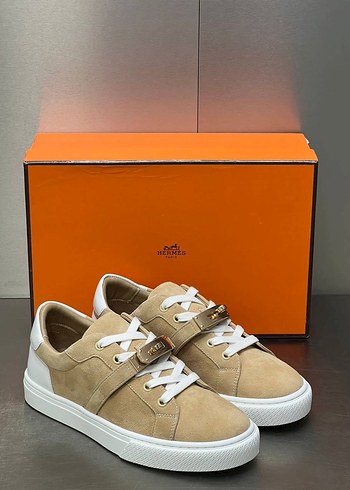 İTHAL Bej Süet Hermes Kadın Spor Ayakkabı - Görsel 3