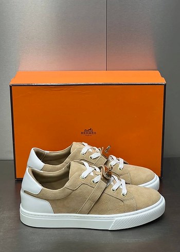 İTHAL Bej Süet Hermes Kadın Spor Ayakkabı - Görsel 2