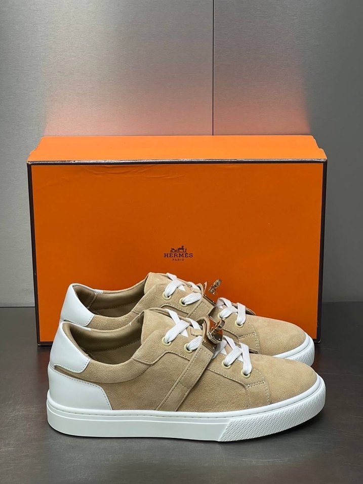 İTHAL Bej Süet Hermes Kadın Spor Ayakkabı - Görsel 2
