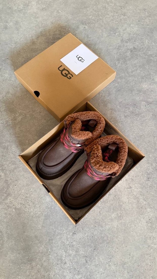 Ugg Kahverengi Kürklü Kadın Süet Dolgu Topuk Bot - Görsel 5