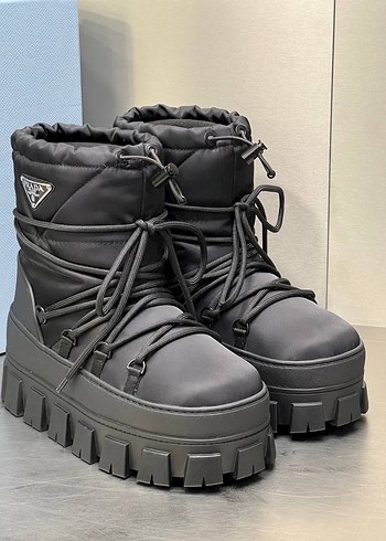 Siyah Platform Topuklu Kadın Botları - Görsel 6