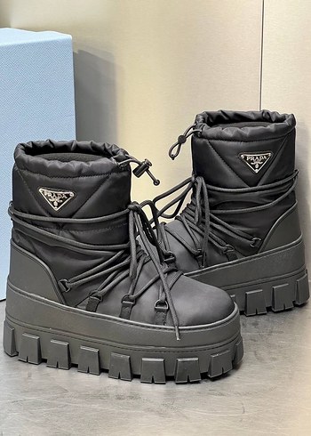 Siyah Platform Topuklu Kadın Botları - Görsel 5