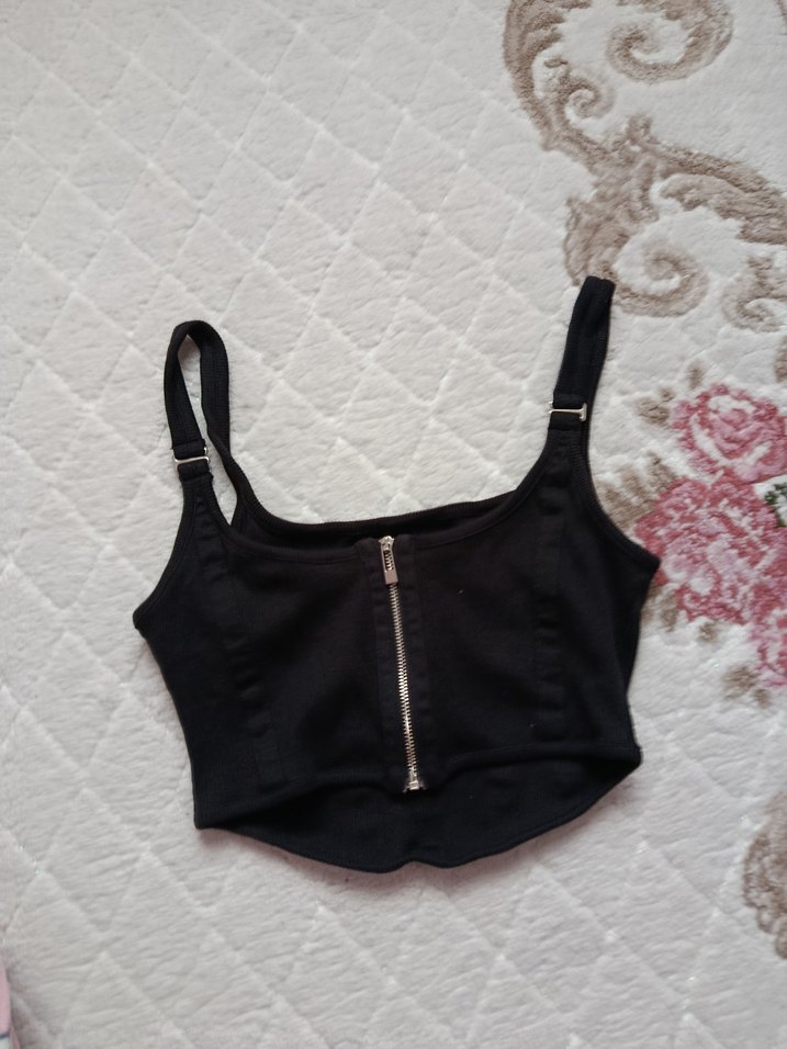 Siyah Strappy Mini Bustiyer - Görsel 3