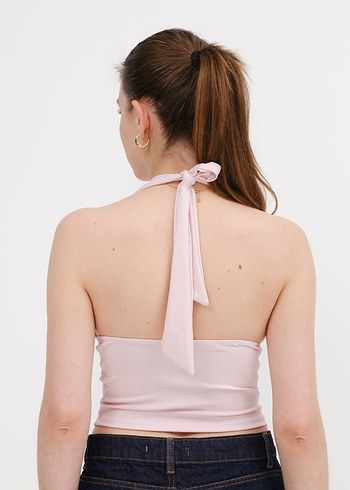 boyundan bağlamalı bluz - Görsel 2