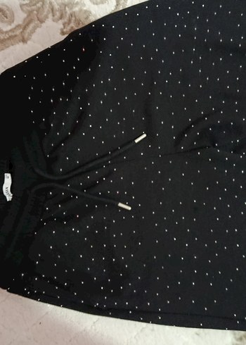 Siyah taşlı eşofman - Görsel 4