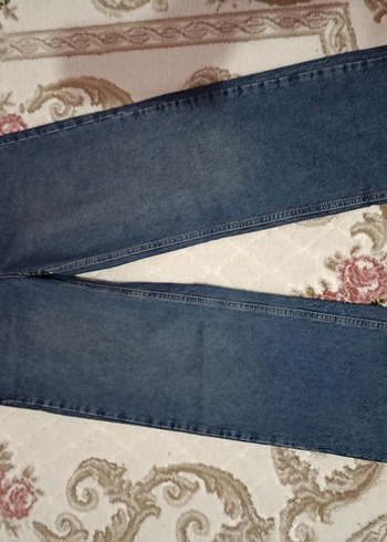 Kadın Mavi Bol Kesim Midi Kot Pantolon - Görsel 3