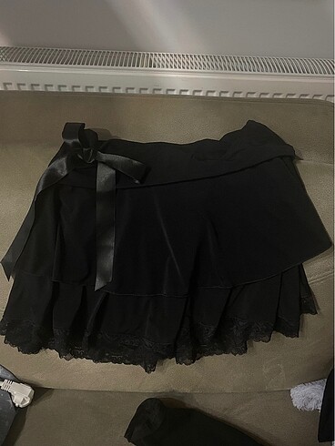 Kurdele ve Dantel detaylı etek - Görsel 5