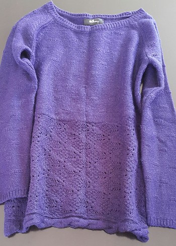 Mor Örgü Kadın Kazak - Görsel 3