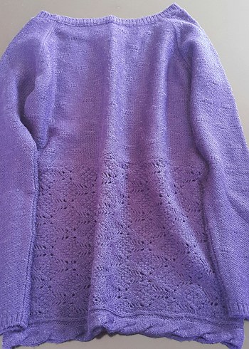 Mor Örgü Kadın Kazak - Görsel 2