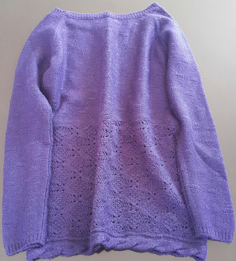Mor Örgü Kadın Kazak - Görsel 2
