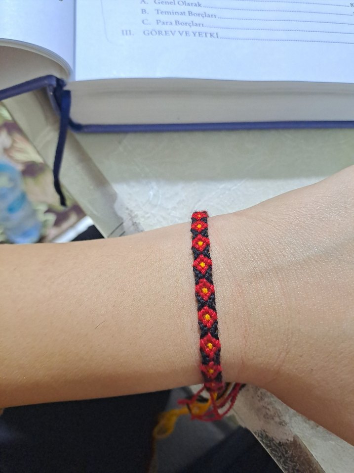 Nakışlı Çok Renkli Bohem Bileklik El Yapımı - Görsel 2