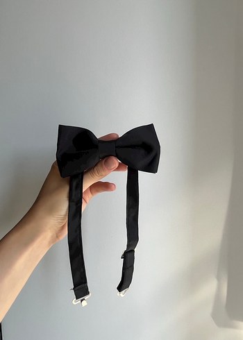 Siyah Minimalist Erkek Papyon