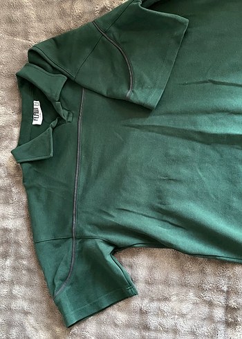 Erkek Koyu Yeşil Düğmeli Polo Tişört - Görsel 3