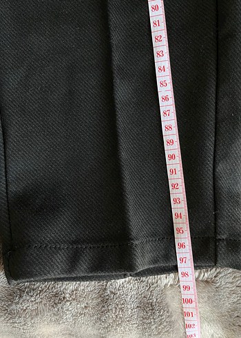 l/xl Beden siyah Renk Düğmeli Siyah Rahat Kesim Kumaş Pantolon