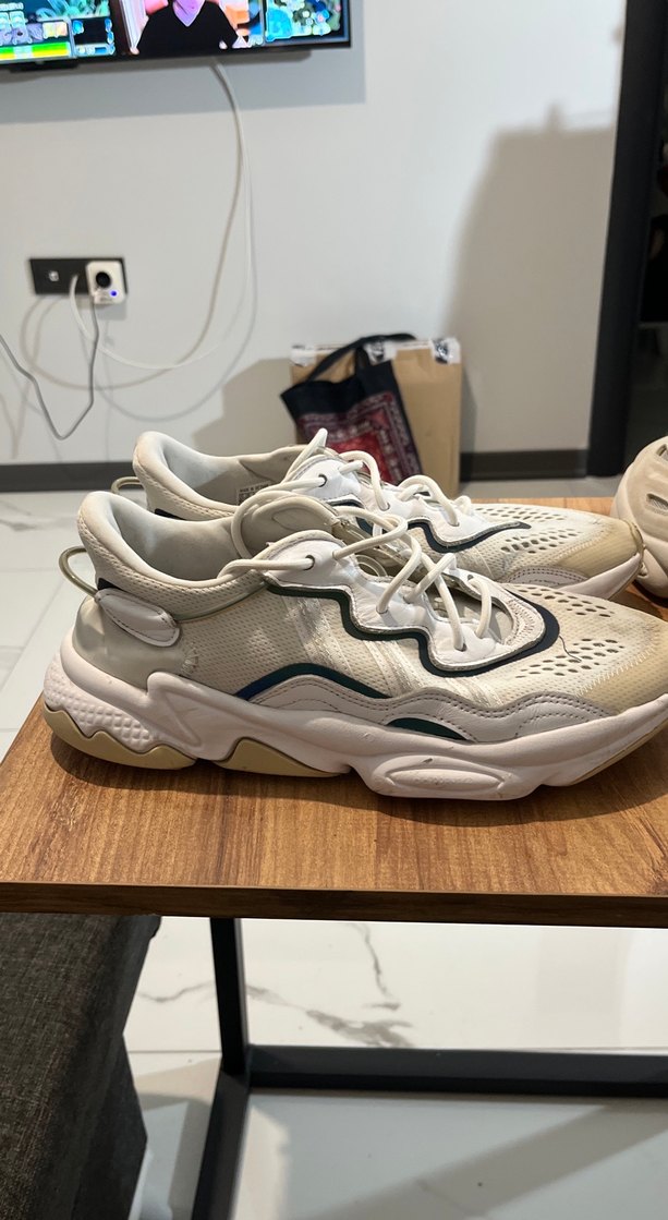 Beyaz Bağcıklı Kadın Spor Ayakkabı - Görsel 2